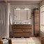 Mueble de baño Noja con patas 6 cajones doble seno nogal maya 120 cm de Salgar